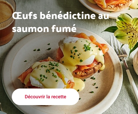 Eufs bénédictine au saumon fumé